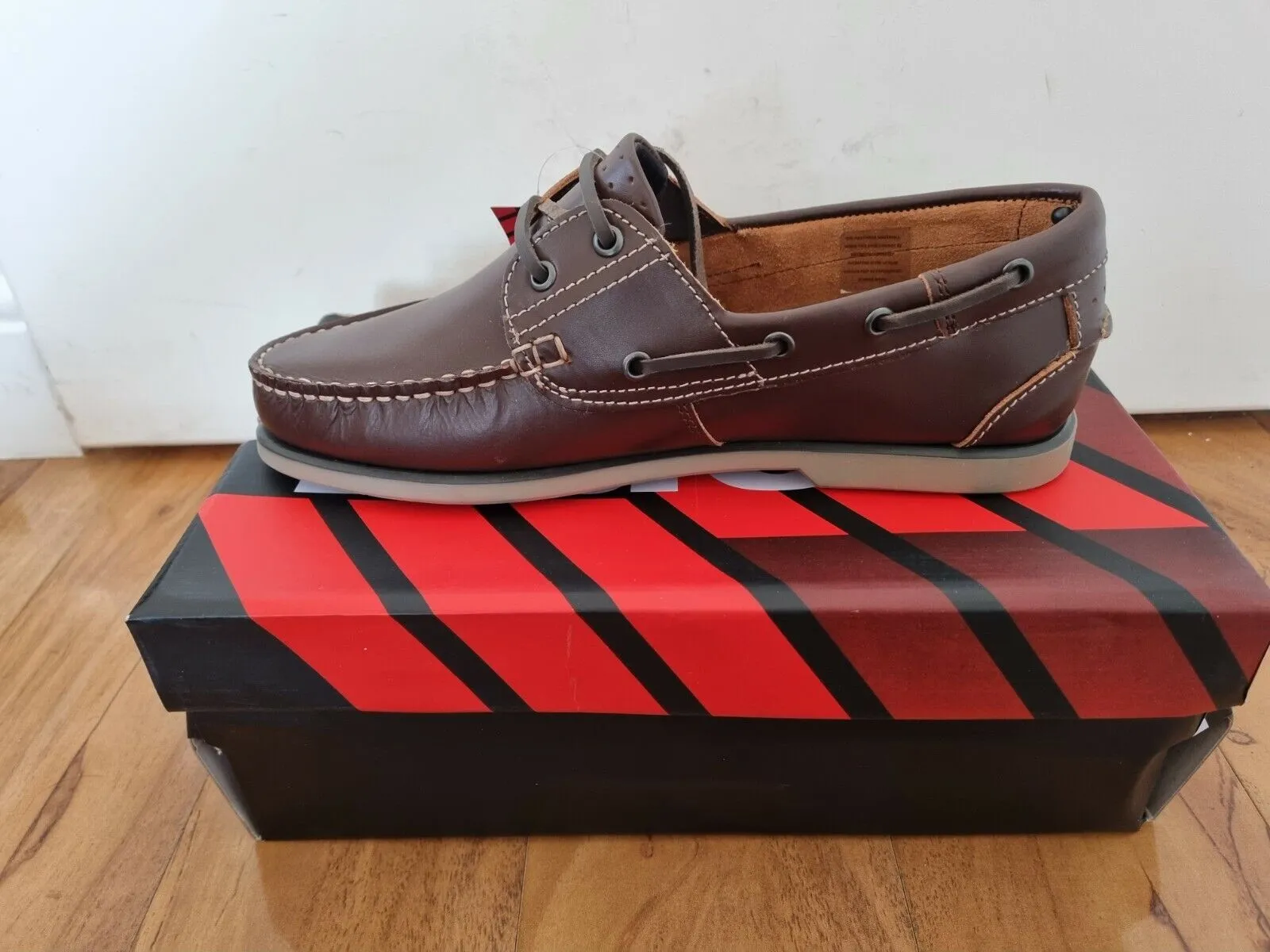 Boat Shoe by Dek - Brown Leather Lace Up Boat Shoes (M551B)