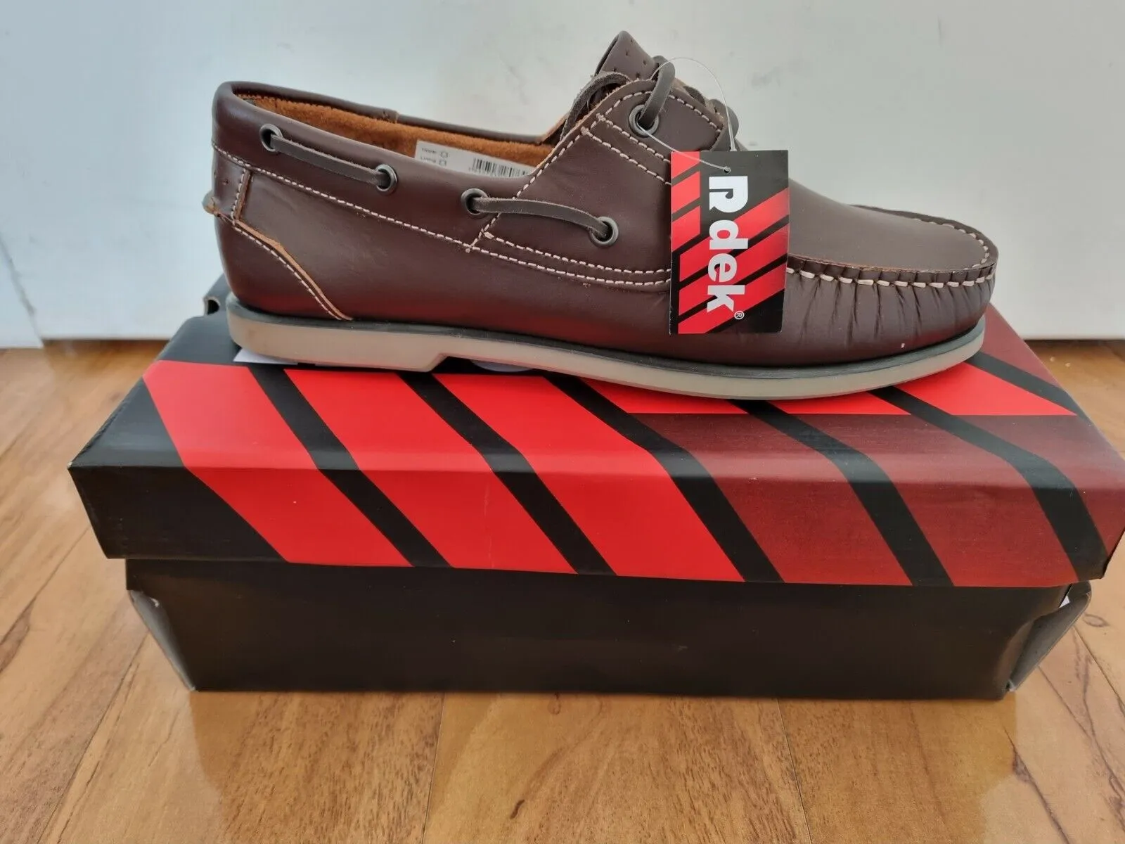 Boat Shoe by Dek - Brown Leather Lace Up Boat Shoes (M551B)