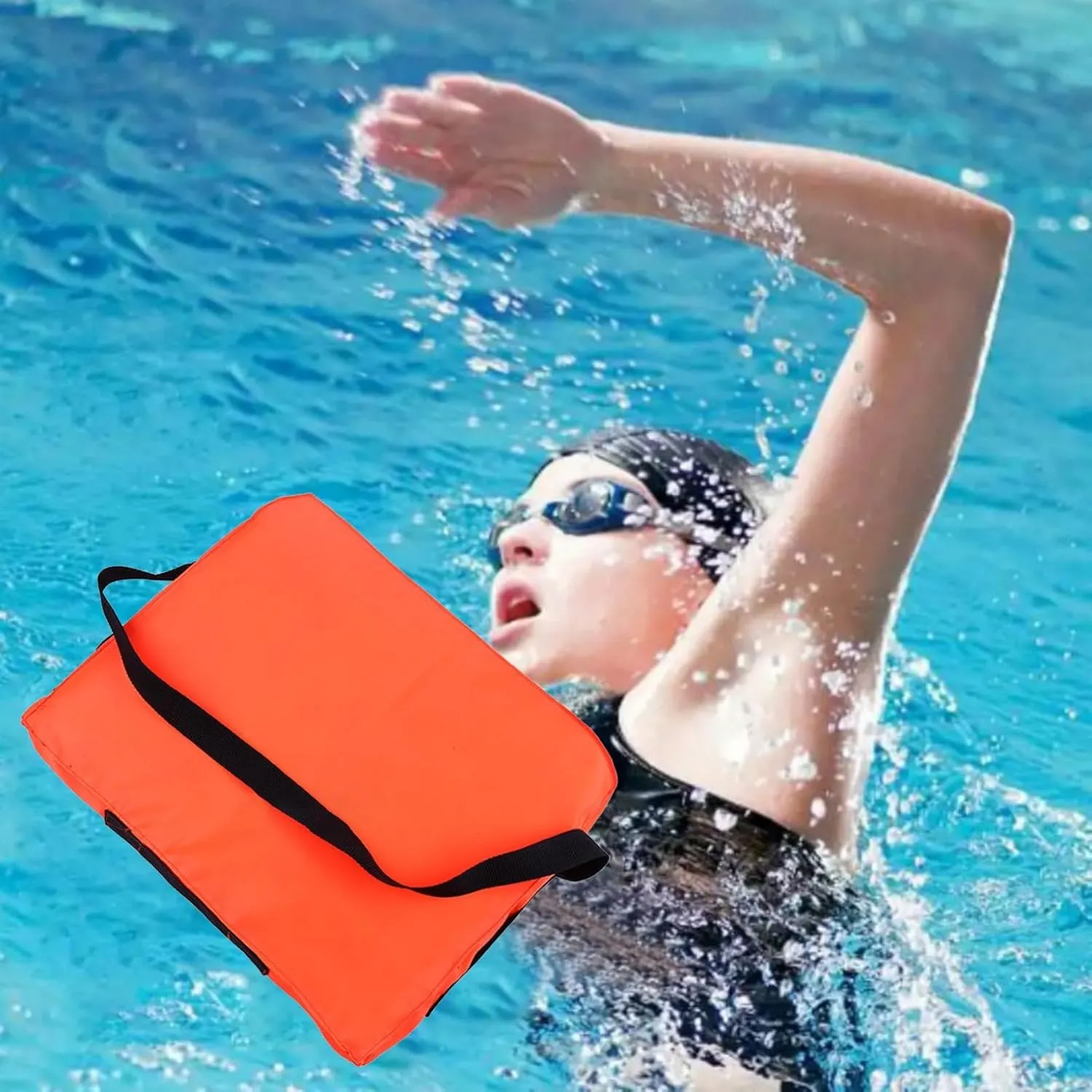 Boat Throwable Flotation Device - 18x14in High Buoyancy Boat Cushion with Strap, Waterproof Emergency Life Preserver for Boating, Swimming & Marine Rescue, Rescue Boat