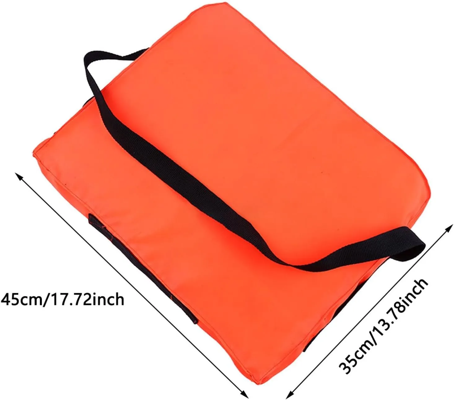 Boat Throwable Flotation Device - 18x14in High Buoyancy Boat Cushion with Strap, Waterproof Emergency Life Preserver for Boating, Swimming & Marine Rescue, Rescue Boat