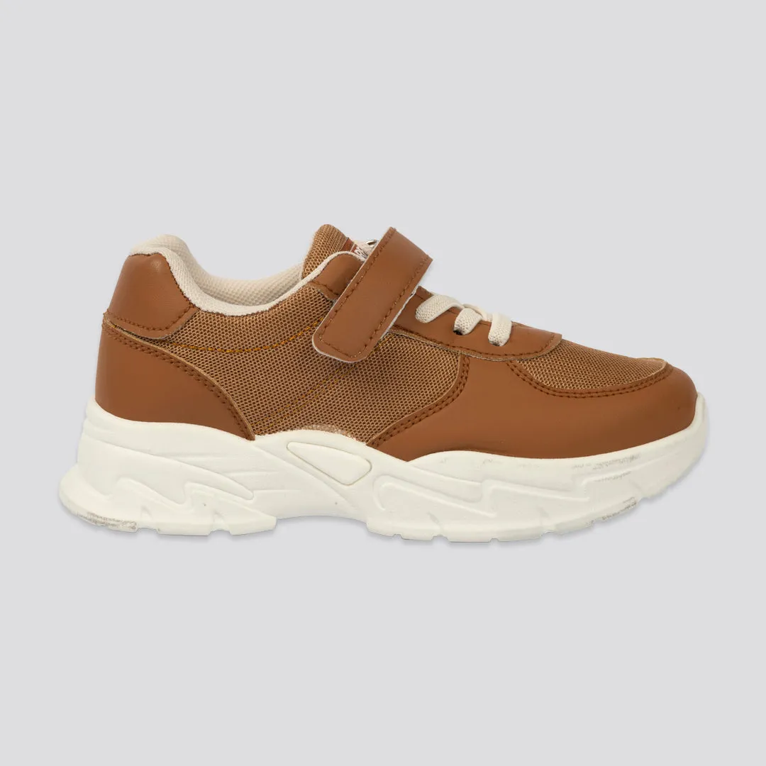 Boys Retro Sneaker _ 161478 _ Toffee