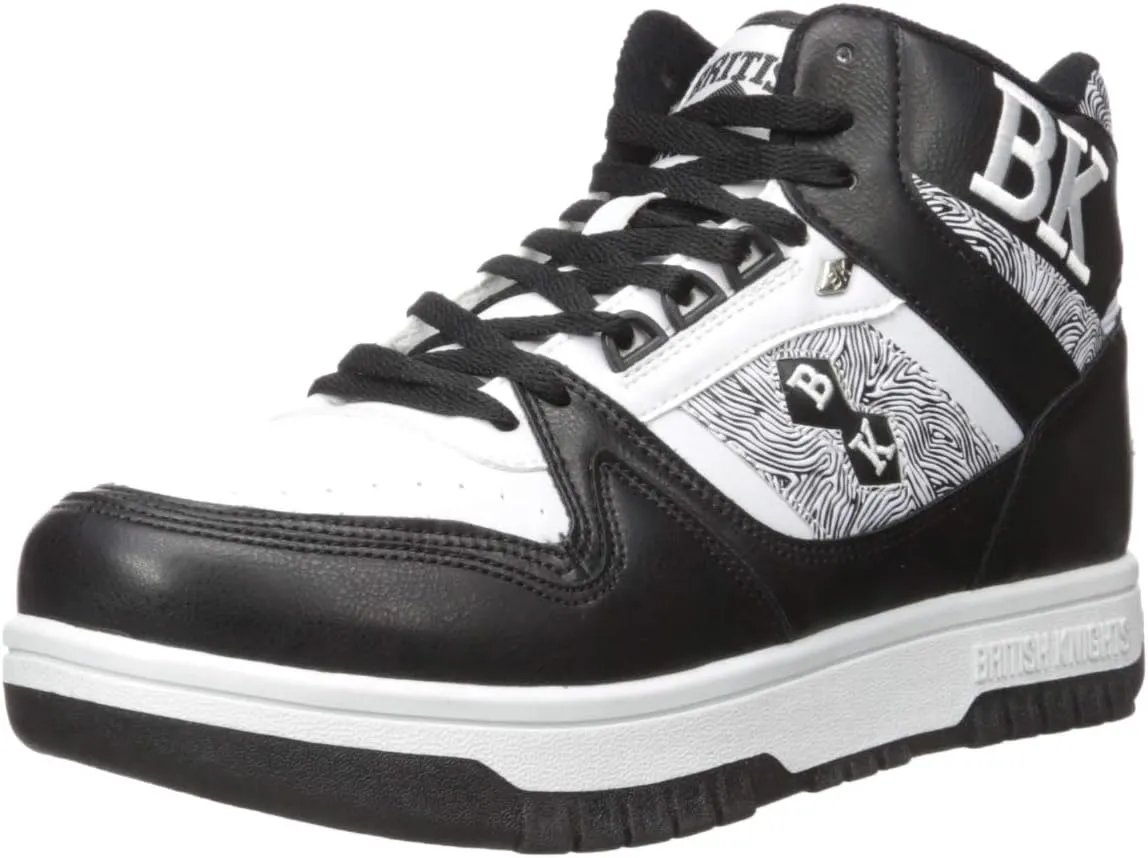 British Knights Men's Kings SL Fashion Sneaker Sneaker, White/Black, 9.5 medium