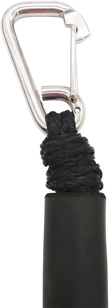 Bungee Dock Line with Hook, Black Mooring Rope for Boat 4 ft 2 Pack