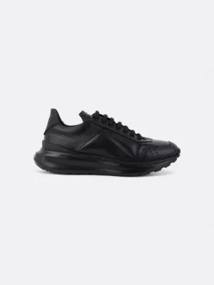 Calf Chunky Sneakers with Rubber Sole