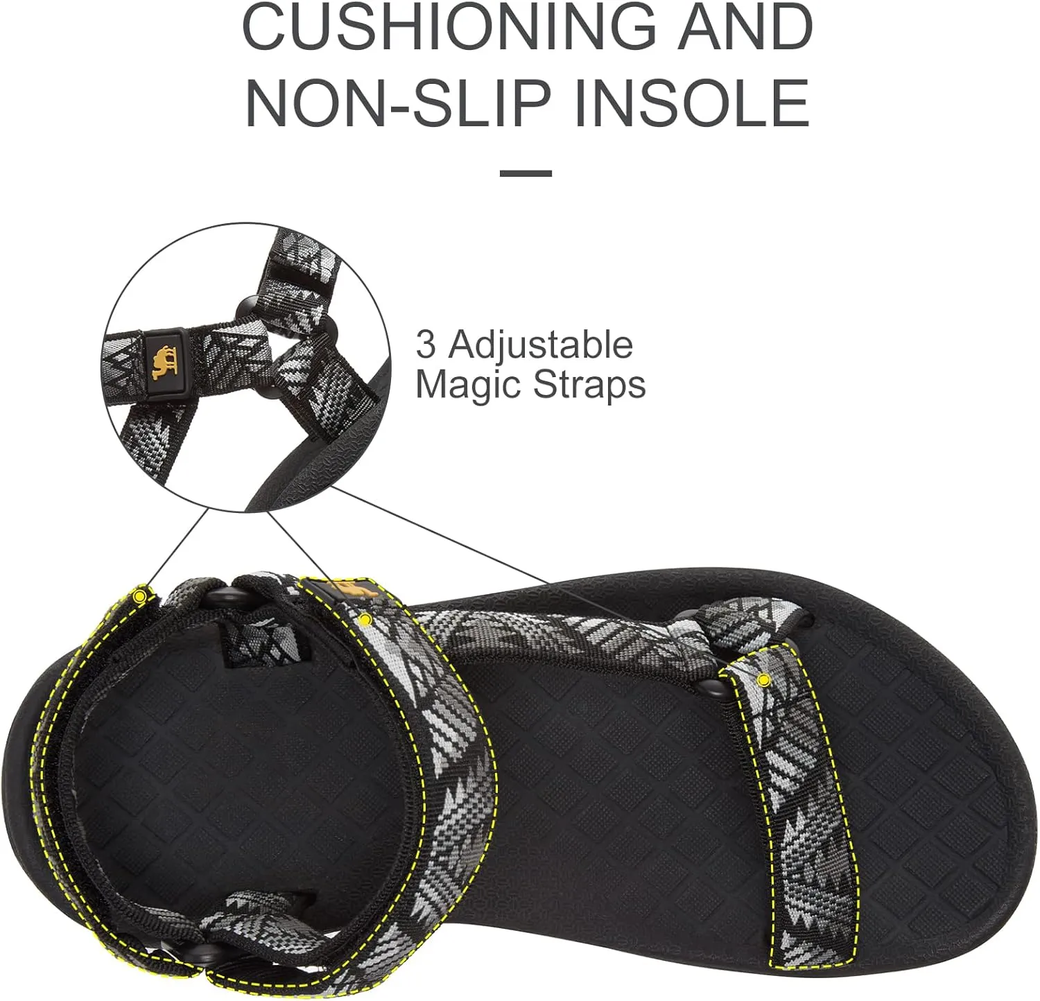 CAMEL CROWN Hiking Sport Sandals for Women Anti-skidding Water Sandals Comfortable Athletic Sandals for Outdoor Wading Beach