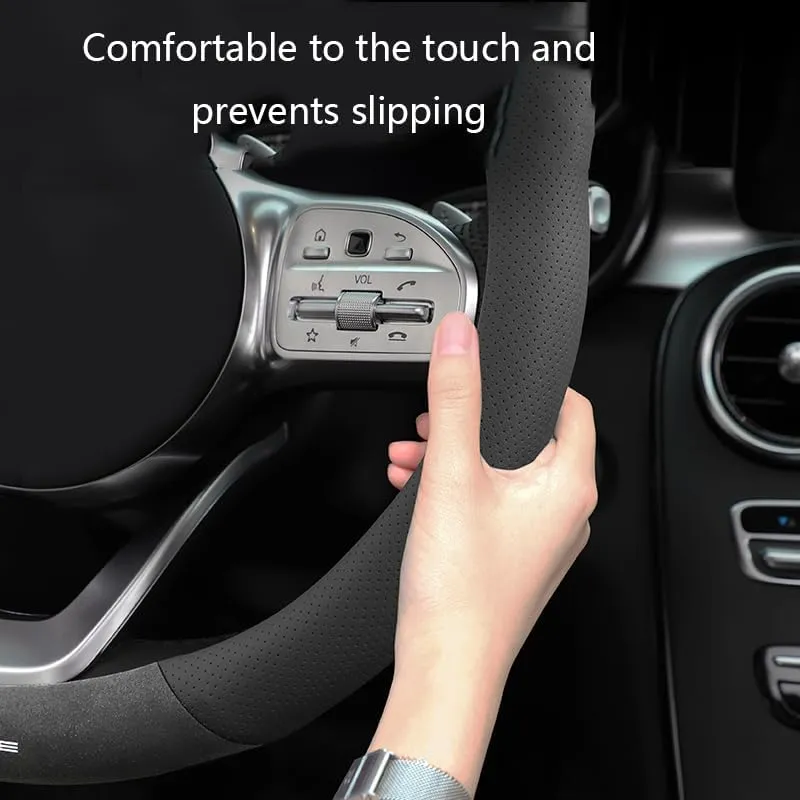 Car Steering Wheel Cover for Mazda Biante 2008-2018, Steering Wheel Cover Set, Car Steering Wheel Cover Protector for Men Women Interior Accessory,BlackA