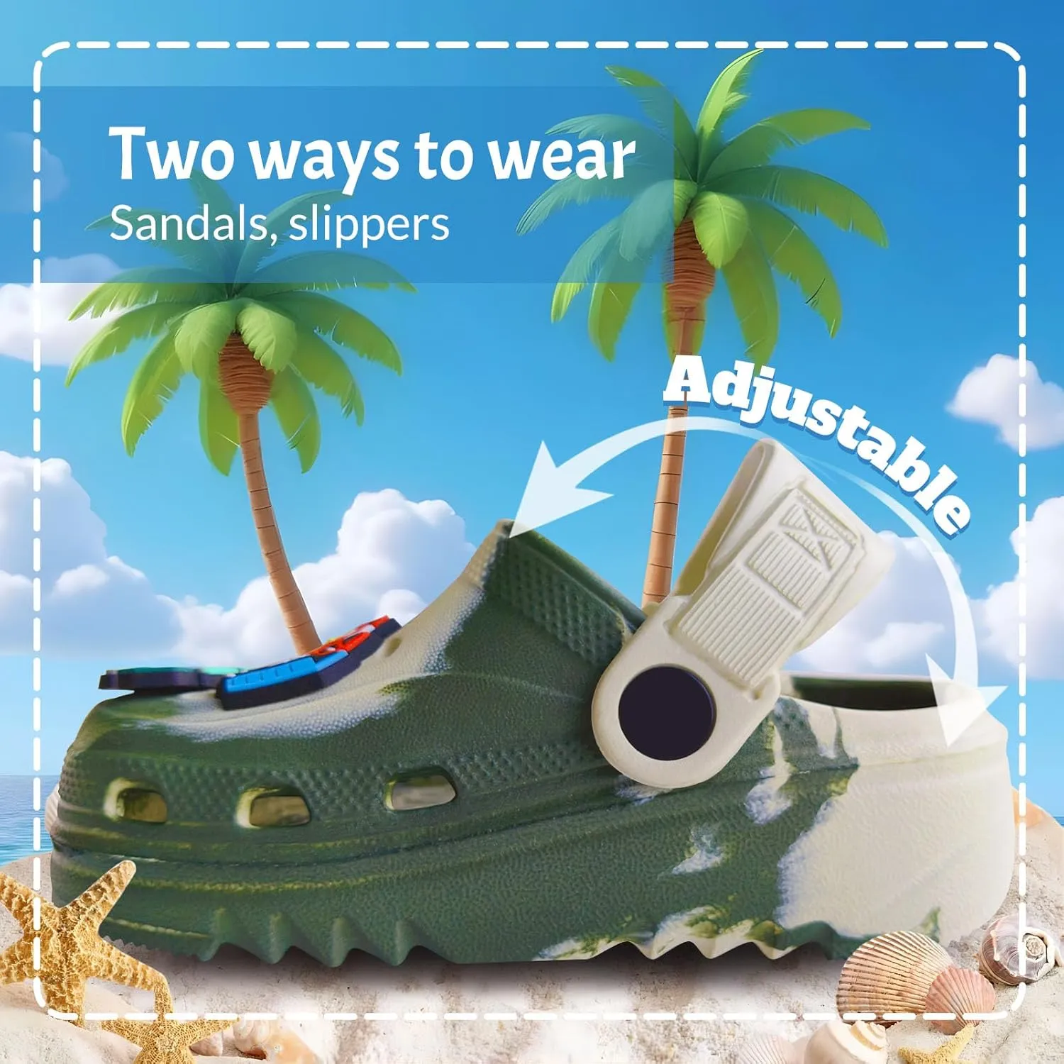 Cartoon Kids Toddler Garden Clogs Non Slip Beach Pool Slide Water Shoes Indoor Outdoor Clogs Sandals for Boys Girls Birthday Gift.