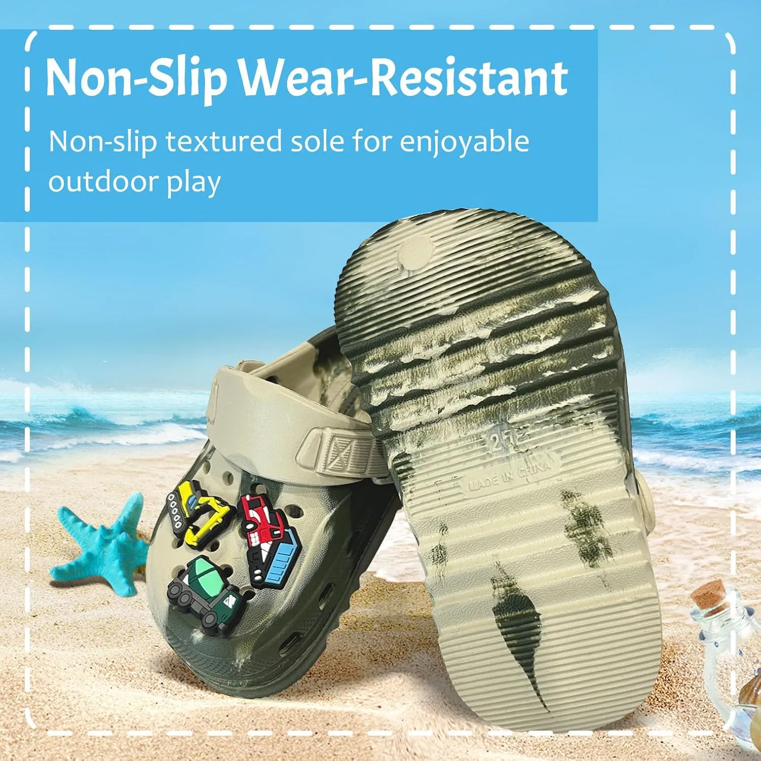 Cartoon Kids Toddler Garden Clogs Non Slip Beach Pool Slide Water Shoes Indoor Outdoor Clogs Sandals for Boys Girls Birthday Gift.