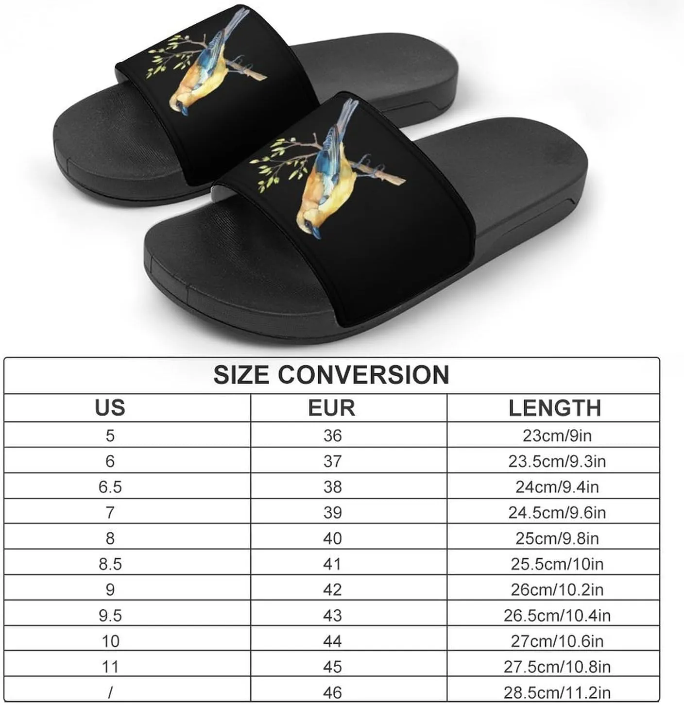 Cedar Waxwing Bird Watercolor House Sandals Non Slip Slippers Quick Drying Bathroom Shower Shoes for Women Men