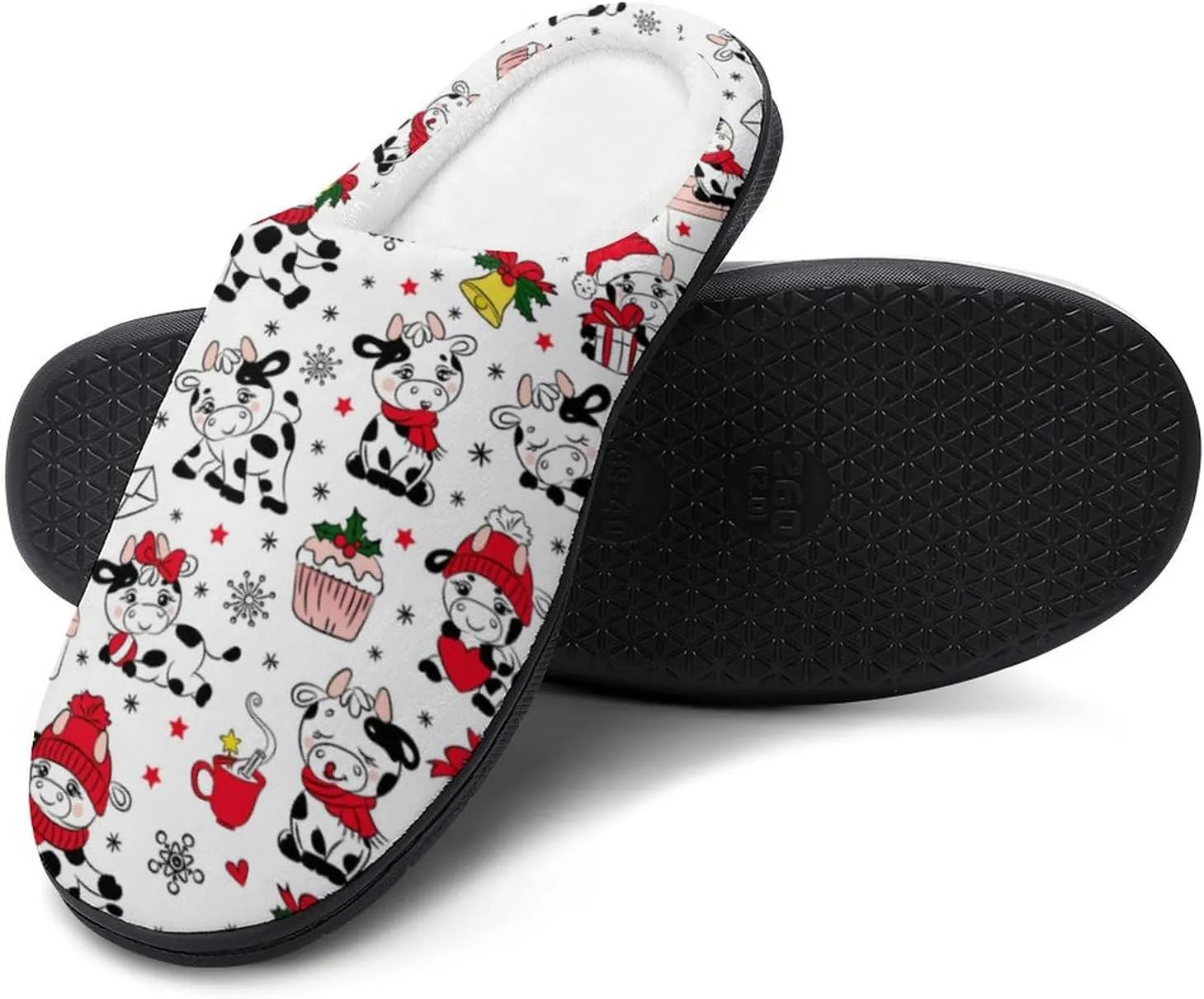 Christmas House Slippers For Woman Ladies Bedroom Slippers Indoor Outdoor Slip-On Shoes Closed Toe Funny Fall Slippers