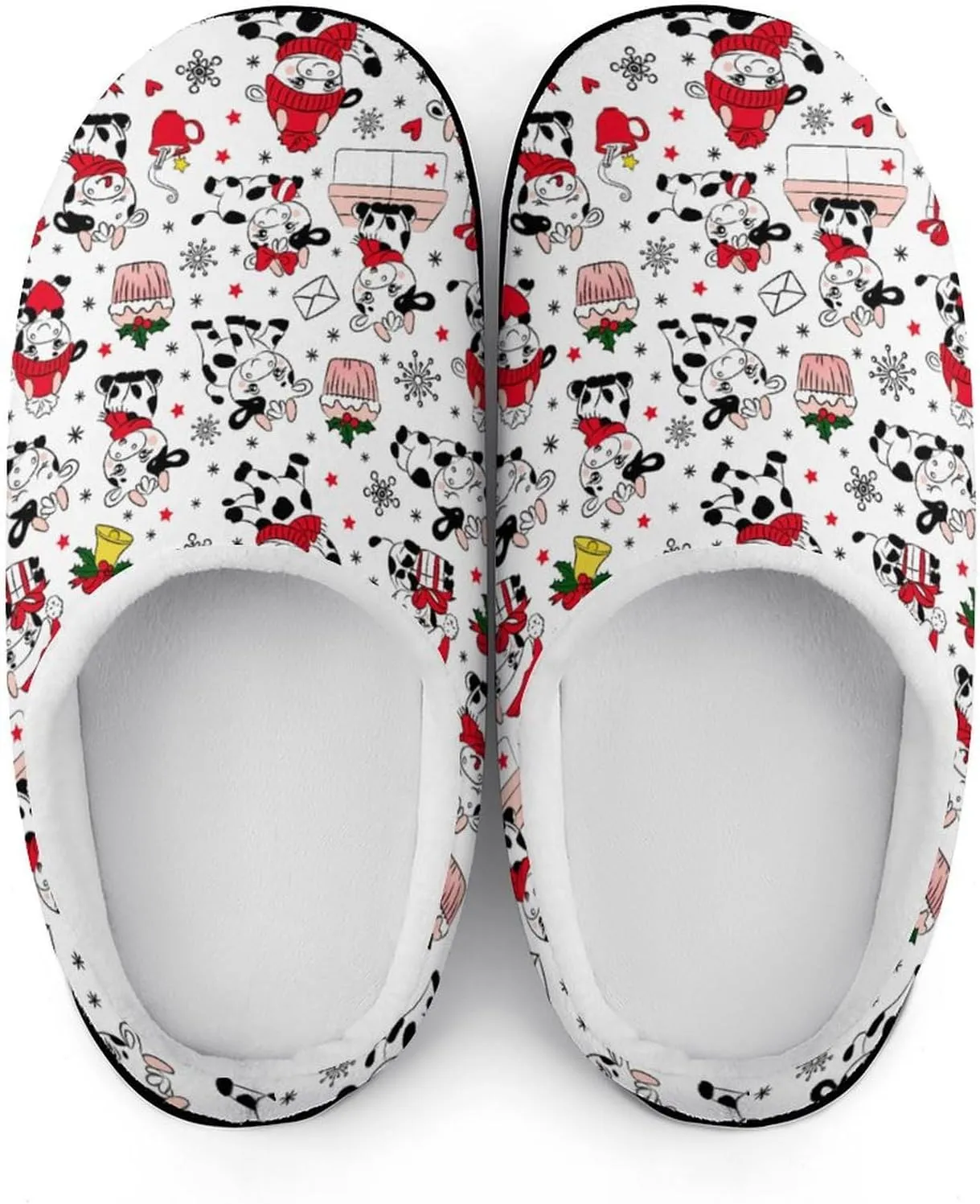 Christmas House Slippers For Woman Ladies Bedroom Slippers Indoor Outdoor Slip-On Shoes Closed Toe Funny Fall Slippers