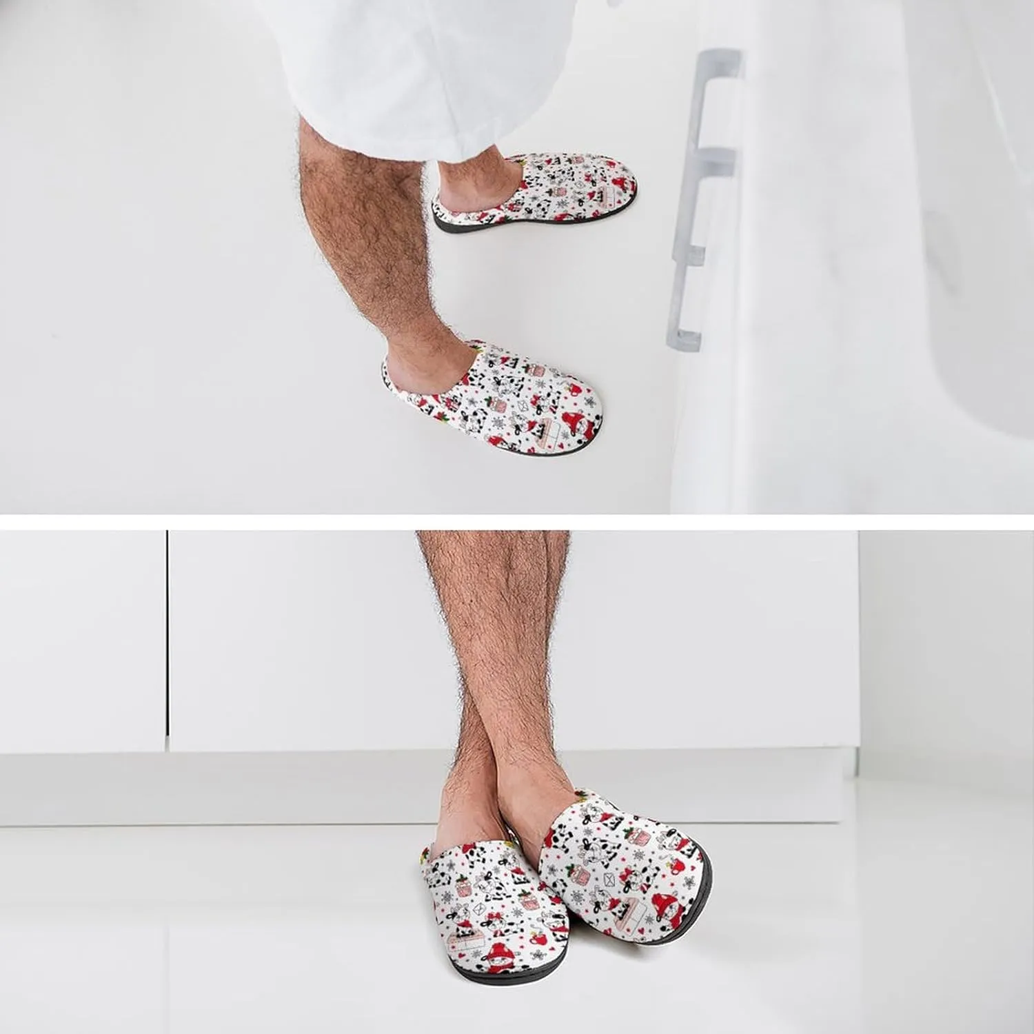 Christmas House Slippers For Woman Ladies Bedroom Slippers Indoor Outdoor Slip-On Shoes Closed Toe Funny Fall Slippers