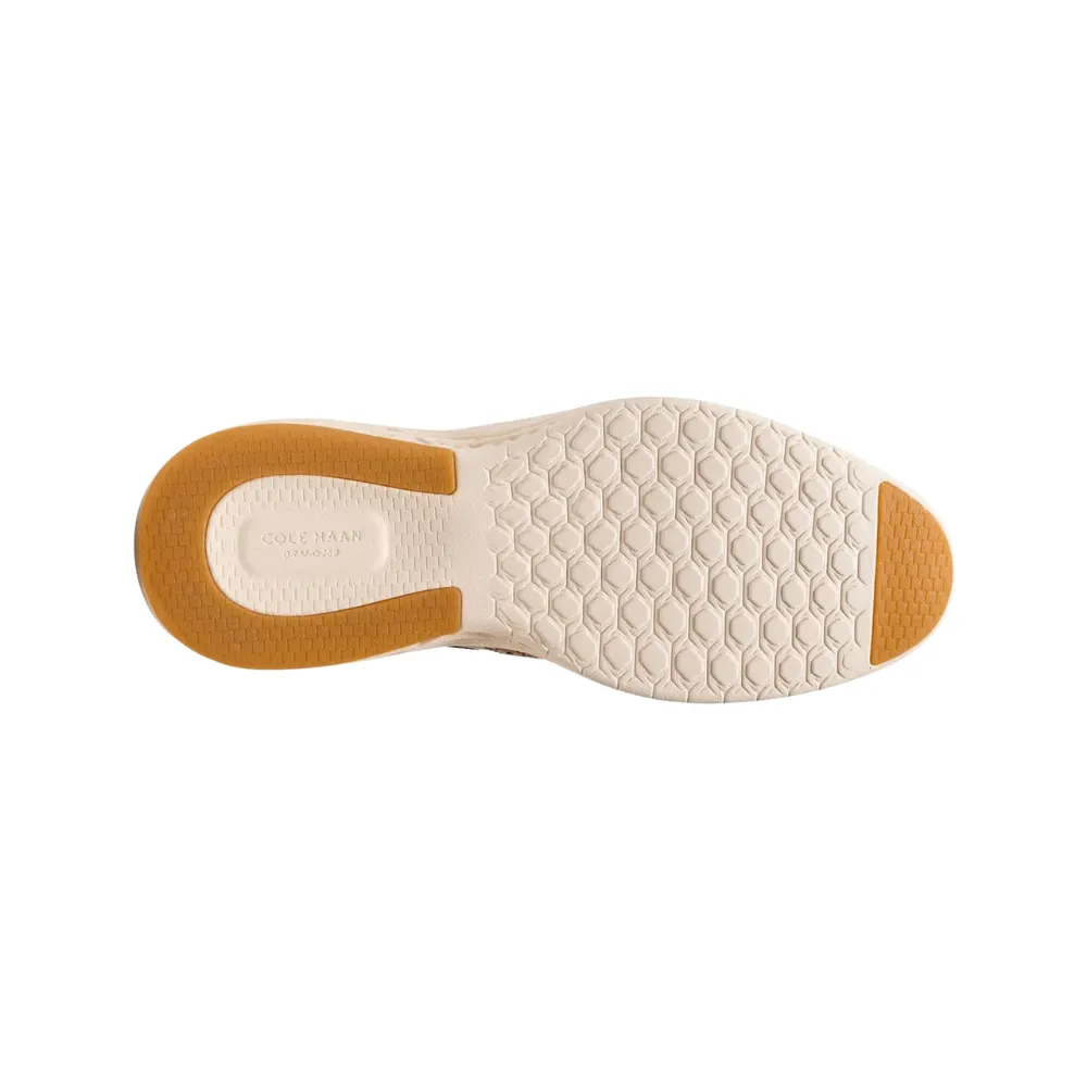 Cole Haan Men's Grand Hurrion Wingtip Oxford, Flowerflex Foam, Brtitish Tan/Ivory, Medium