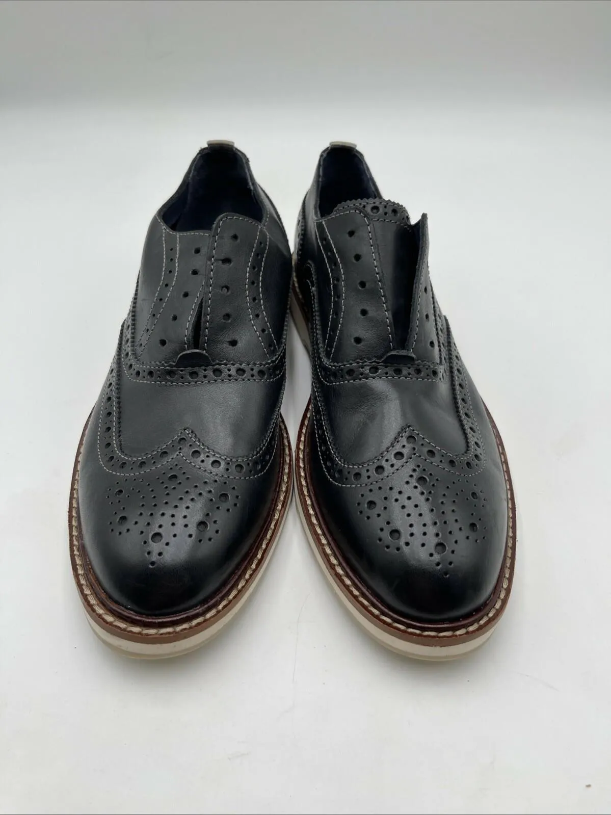 Cole Haan Men's Original Grand Wingtip Oxford Shoes Black Size 7M - Very Good