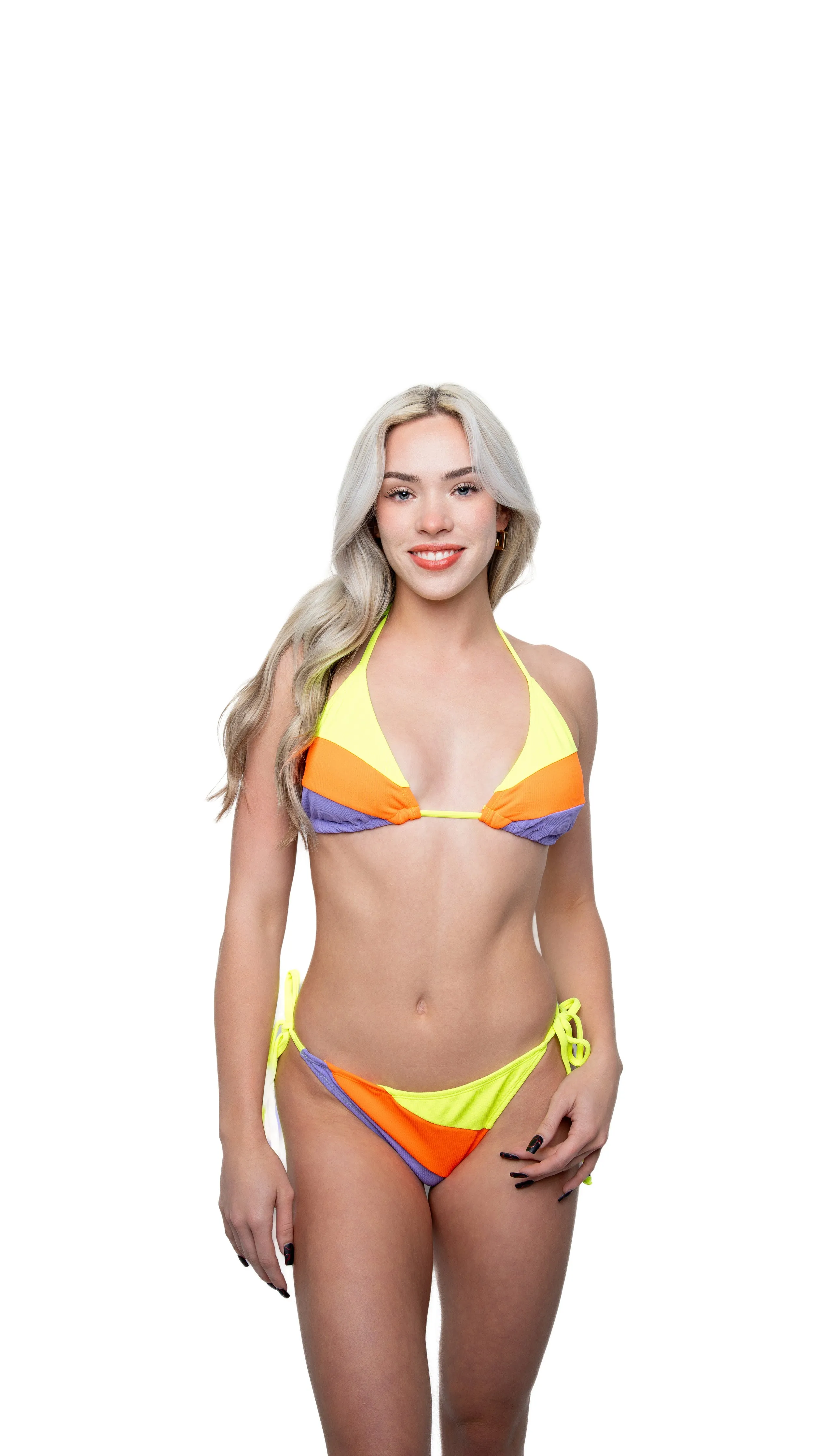Color Block Slide Triangle Top