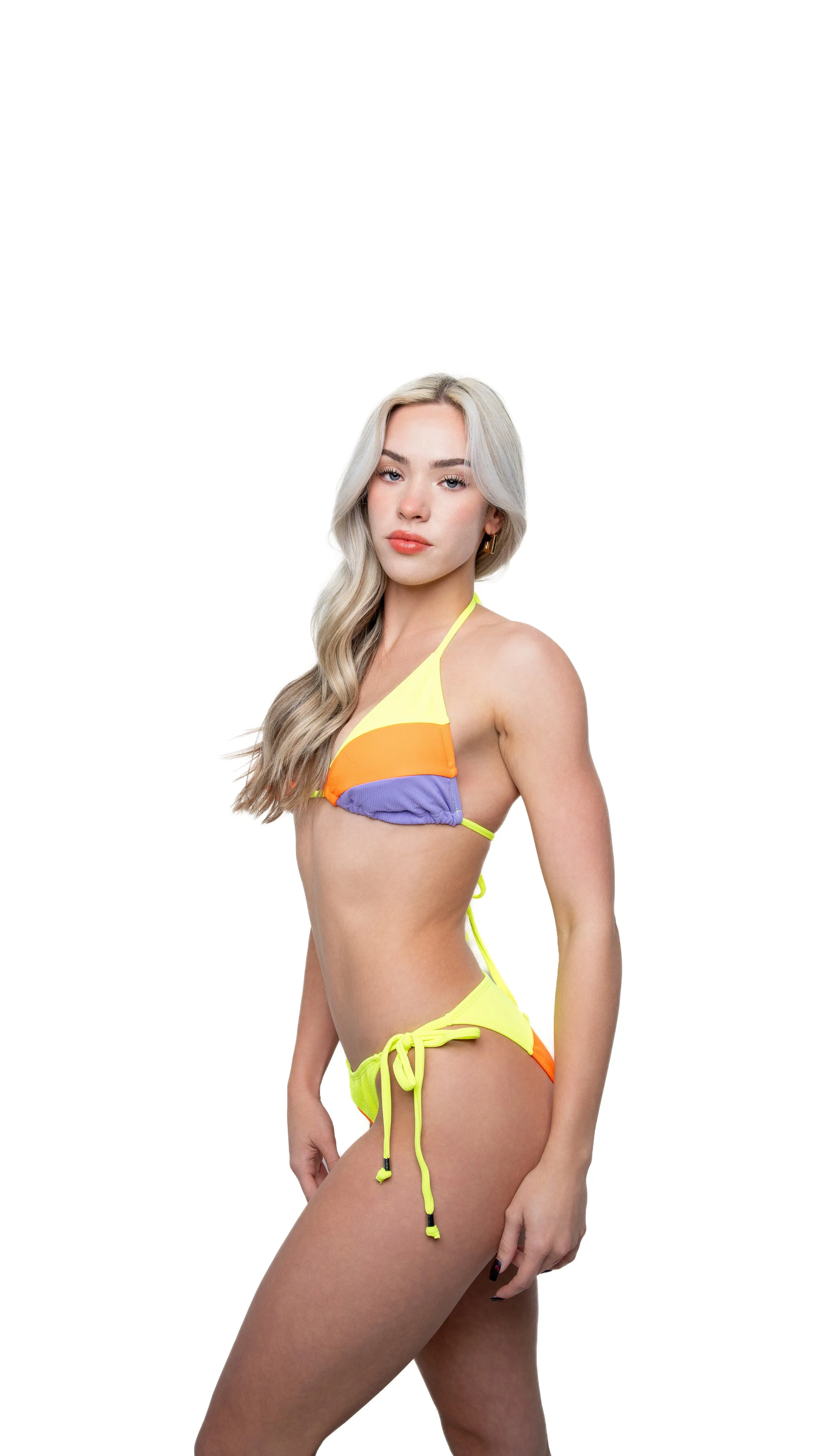 Color Block Slide Triangle Top
