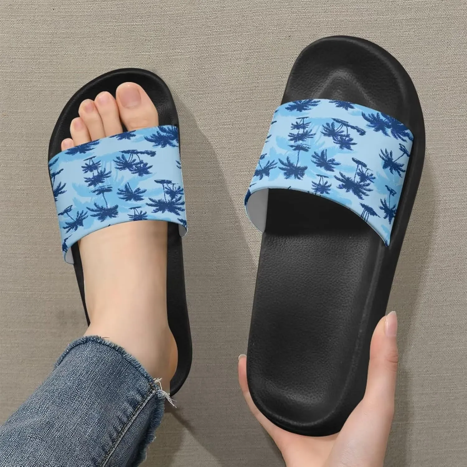 Coloranimal Slippers for Women Slide Sandals Summer Beach Sandals Non Slip Womens Slippers Shower Shoes Comfortable Beach Shoes for Summer
