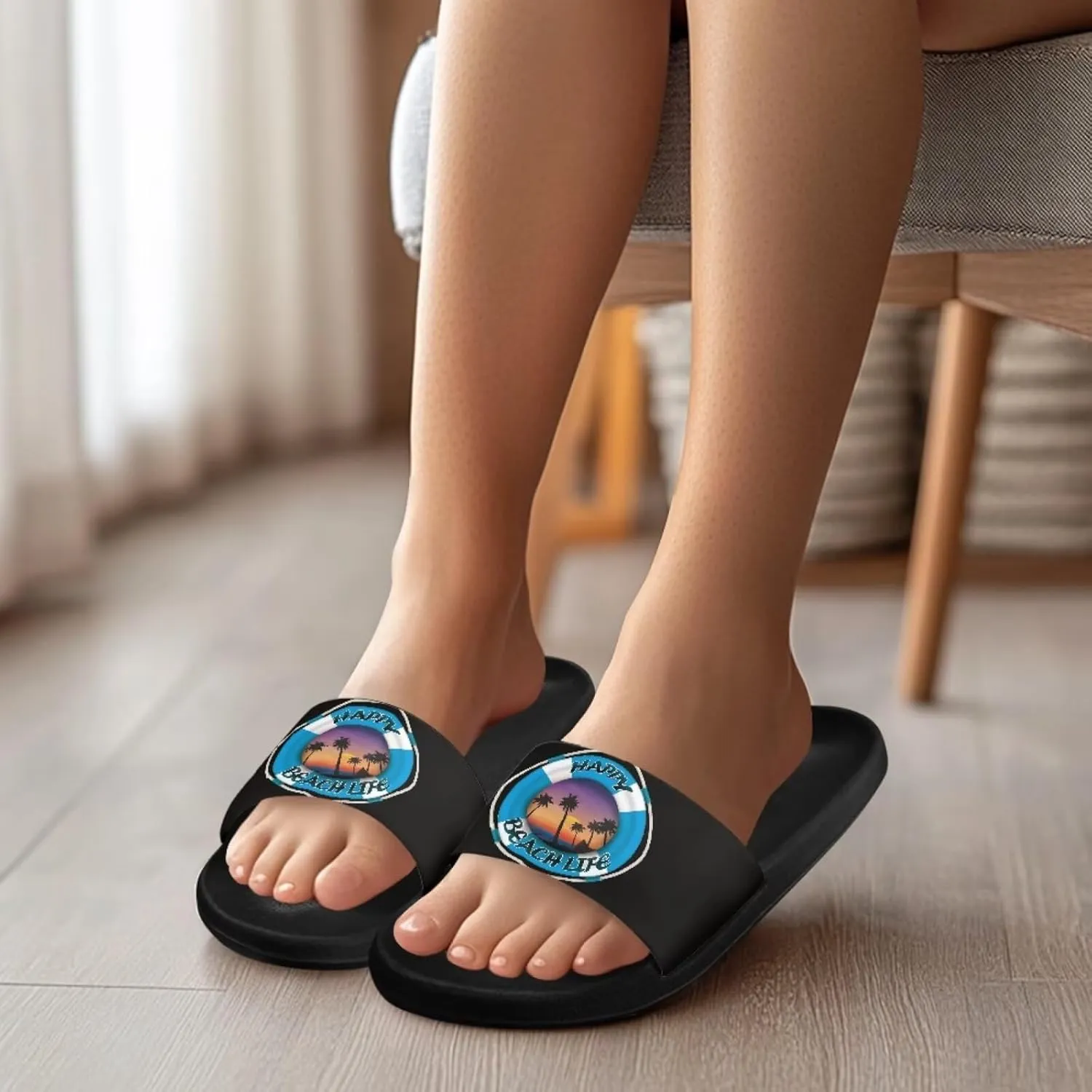 Coloranimal Slippers for Women Summer Sandals Slide Sandals with Non Slip Sole Summer Beach Shoes Shower Shoes Lightweight House Slippers