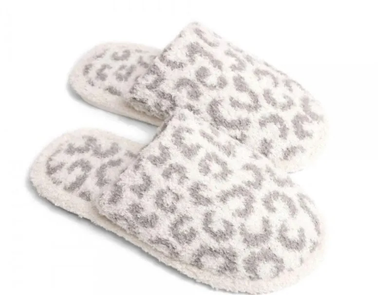 Comfy Luxe Animal Print Slide on Slippers