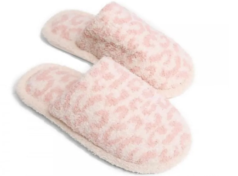 Comfy Luxe Animal Print Slide on Slippers