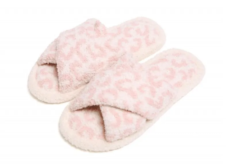 Comfy Luxe Animal Print Slide on Slippers