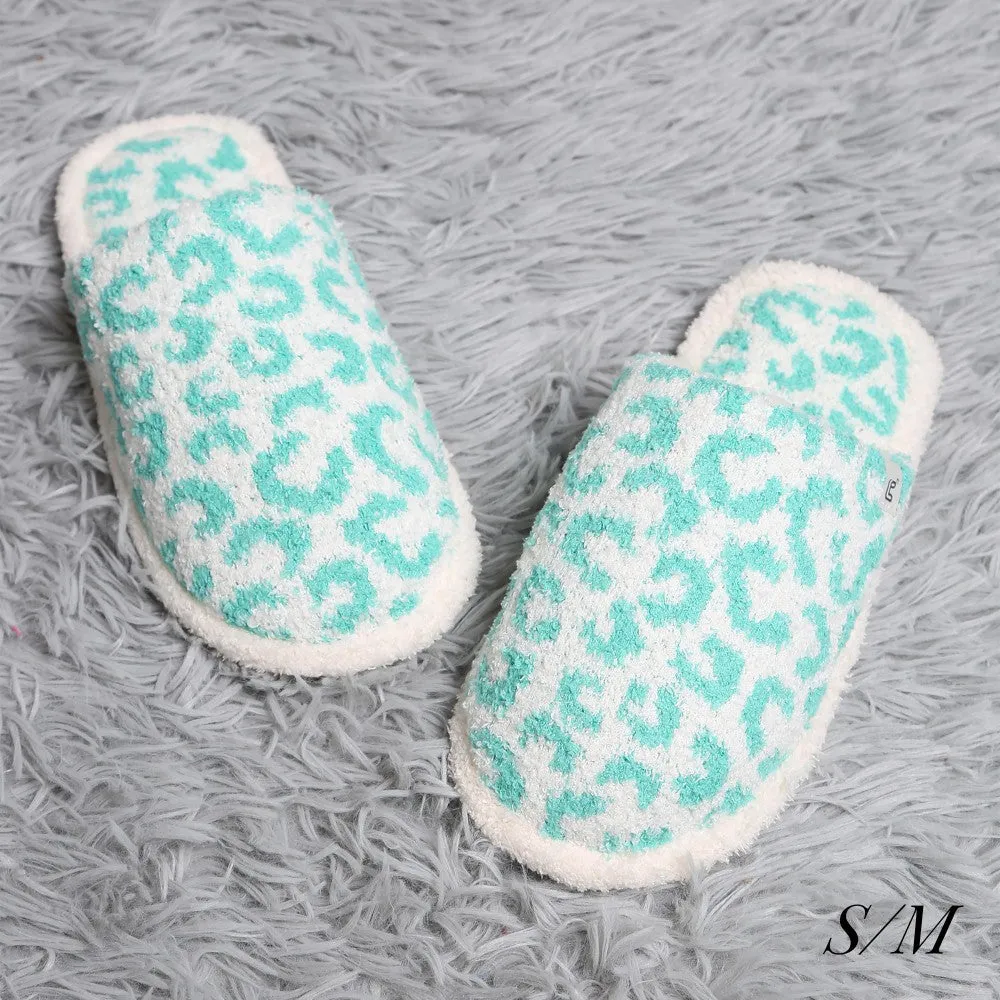 Comfy Luxe Animal Print Slide on Slippers