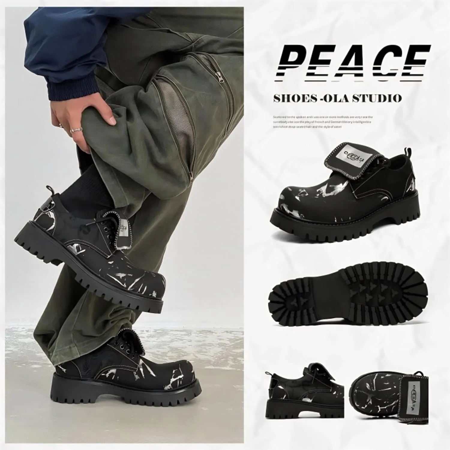 Cool Black Chunky Sneaker for Women Platform Sneakers Aesthetic Walking Shoes Fashion Couple Shoes