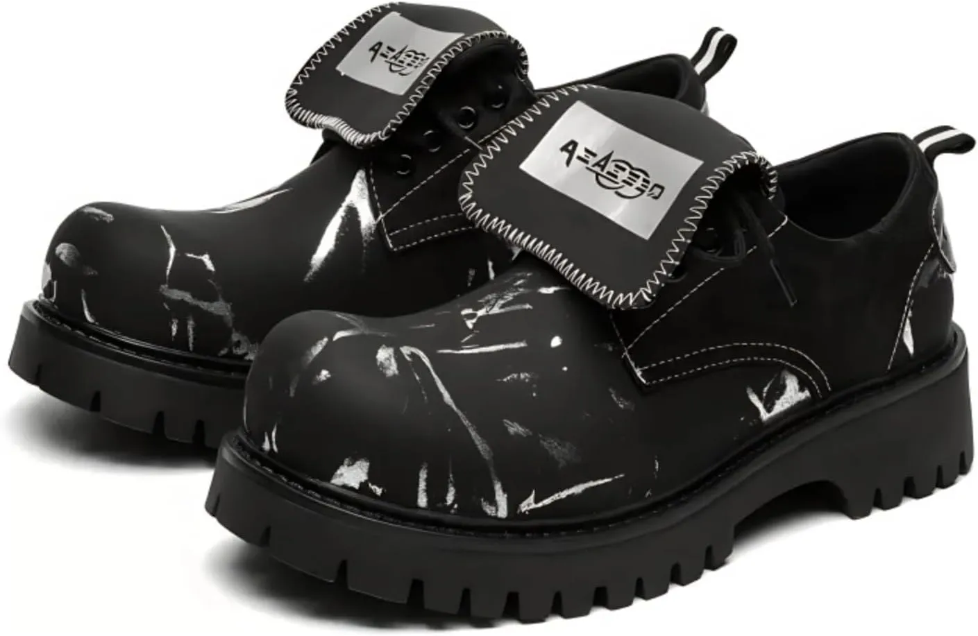 Cool Black Chunky Sneaker for Women Platform Sneakers Aesthetic Walking Shoes Fashion Couple Shoes