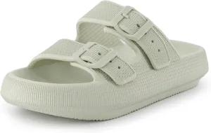 CUSHIONAIRE Women's Fame recovery cloud slide with  Comfort