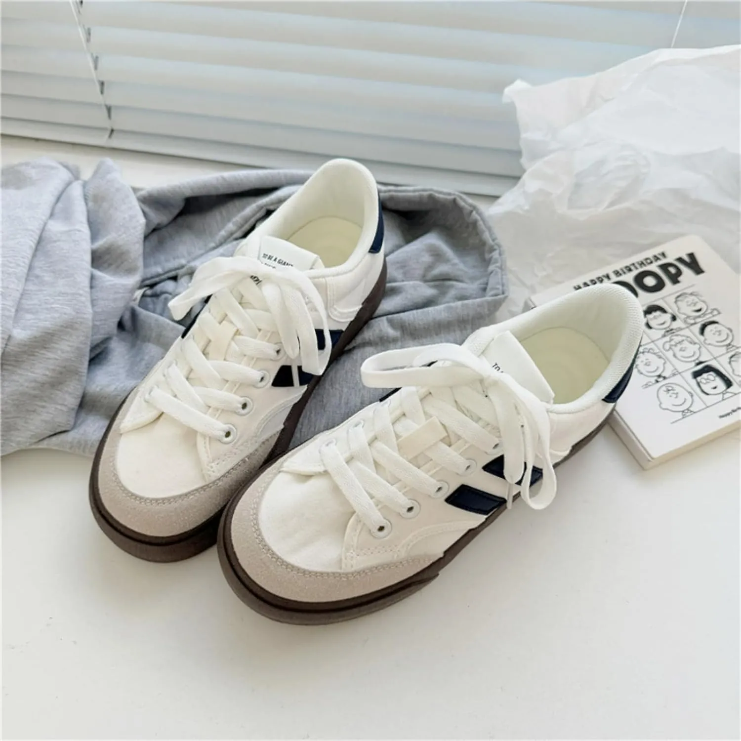 Cute Bowknot Star Cat Fish Chunky Platform Sneakers Women Y2K Aesthetic 1.2" Height Increase Casual Outfit Cute Walking Shoes