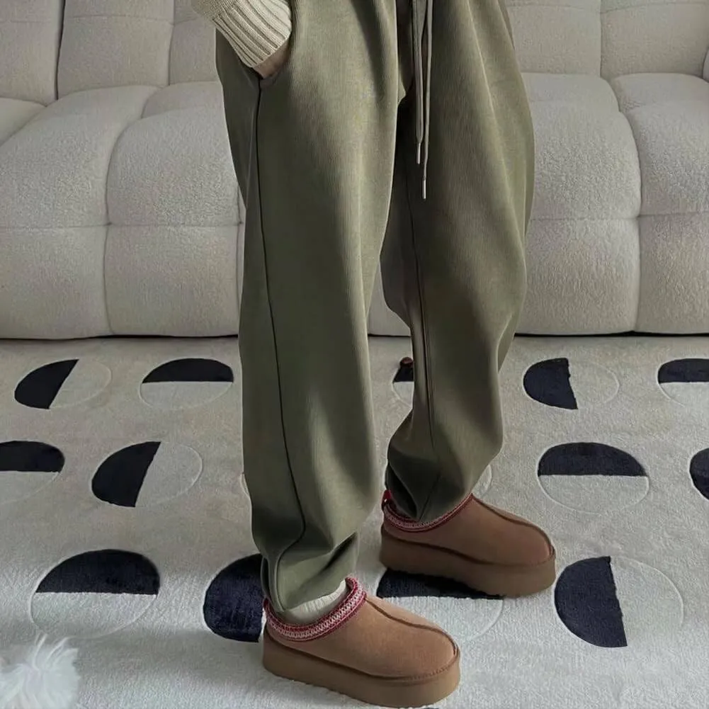 Cute Kids' Platform Slippers - Warm & Non-Slip Suede Clogs for Girls & Boys