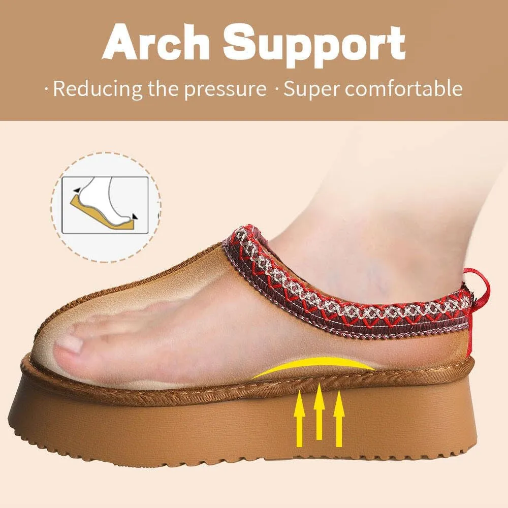 Cute Kids' Platform Slippers - Warm & Non-Slip Suede Clogs for Girls & Boys