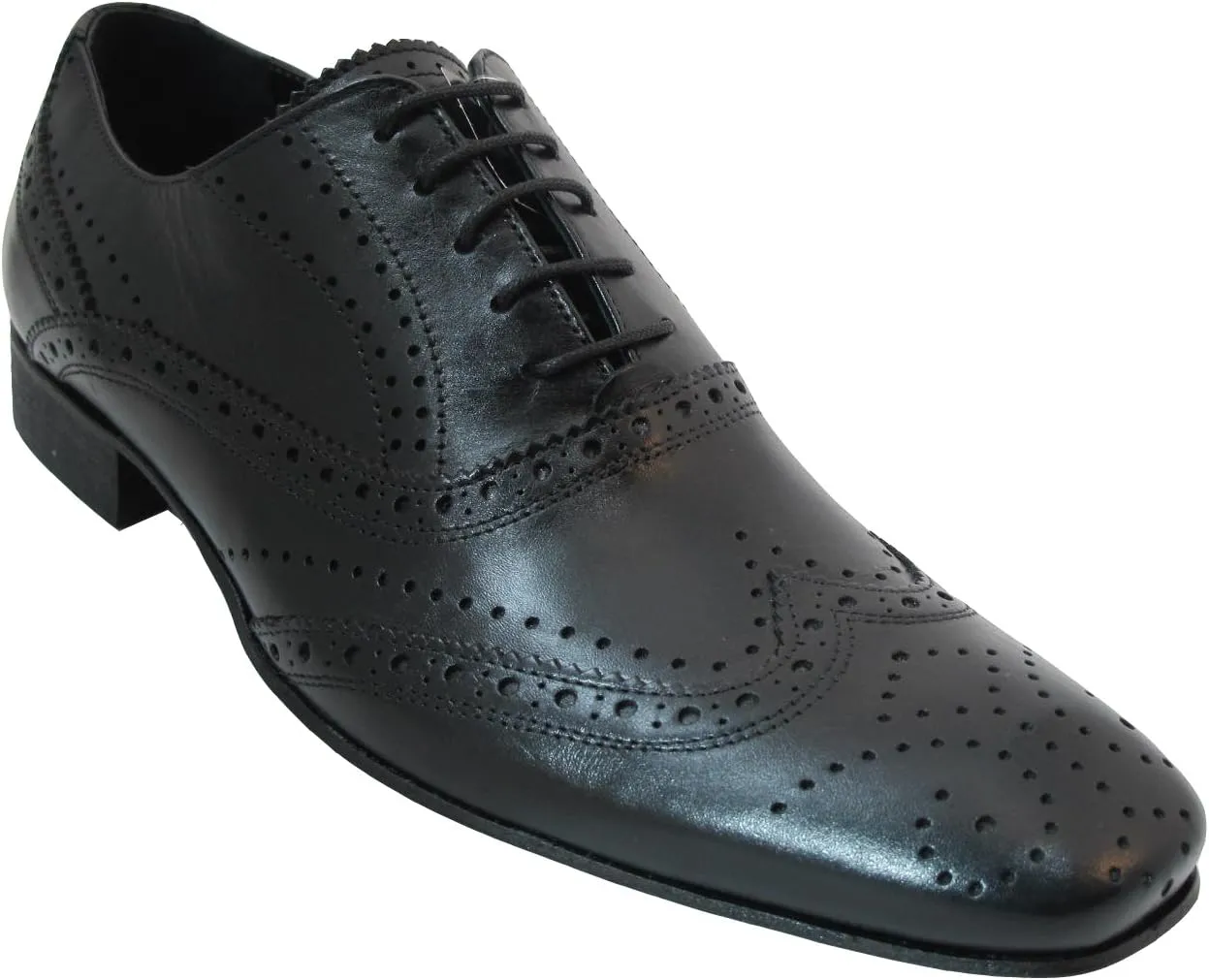 Davinci Men's Italian Dressy Wingtip Oxford Shoes 9114
