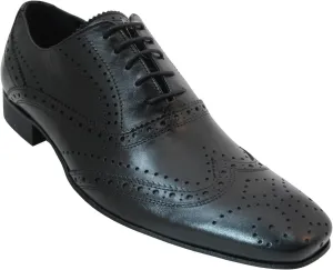 Davinci Men's Italian Dressy Wingtip Oxford Shoes 9114