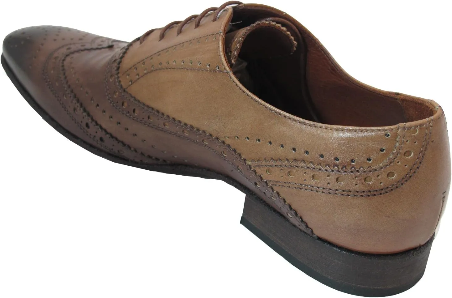 Davinci Men's Italian Dressy Wingtip Oxford Shoes 9114
