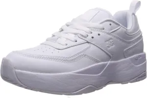 DC Women's E.TRIBEKA Platform Skate Shoe, White, 9 M US