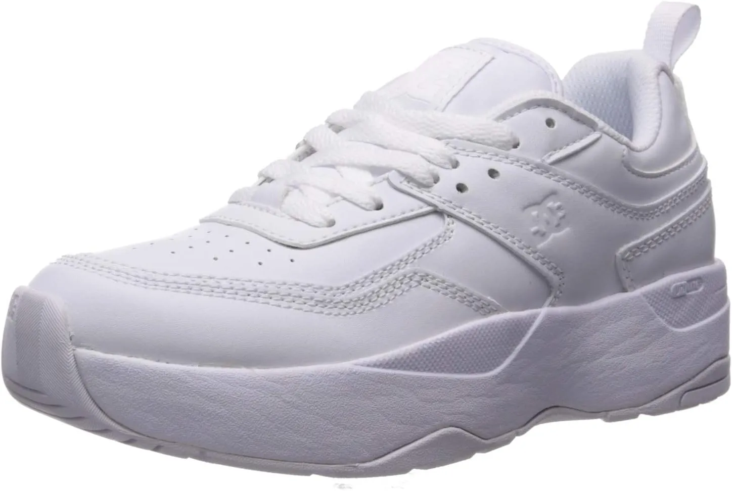 DC Women's E.TRIBEKA Platform Skate Shoe, White, 9 M US