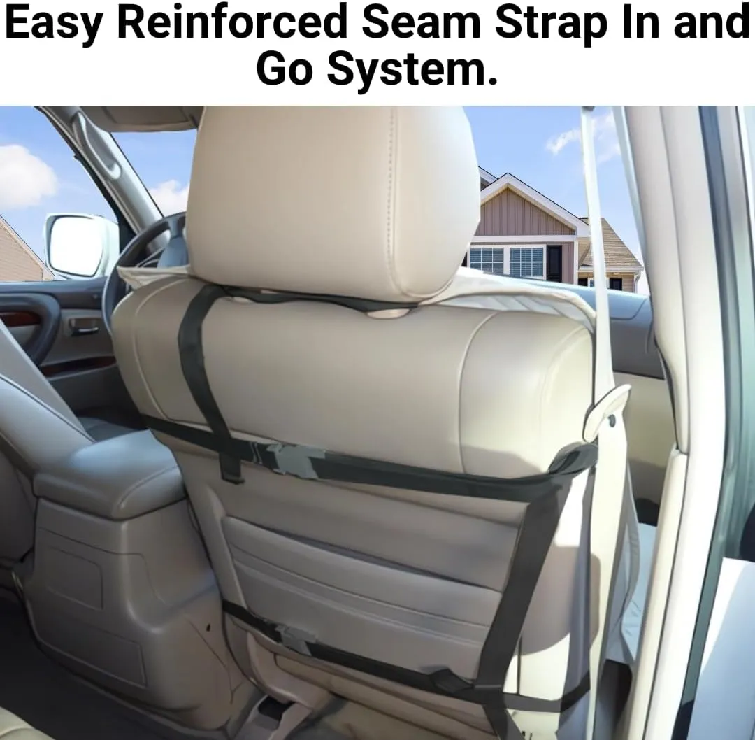 Deluxe Micro Velvet Quilted and Padded Dog Car Single Seat Cover with Comfort Fabric and Non-Slip Back Best for Car Truck and SUV - Travel with Your Pet Always an Option - 21"x72", Black