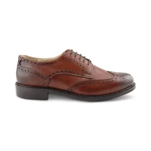 Derby in pelle color cuoio