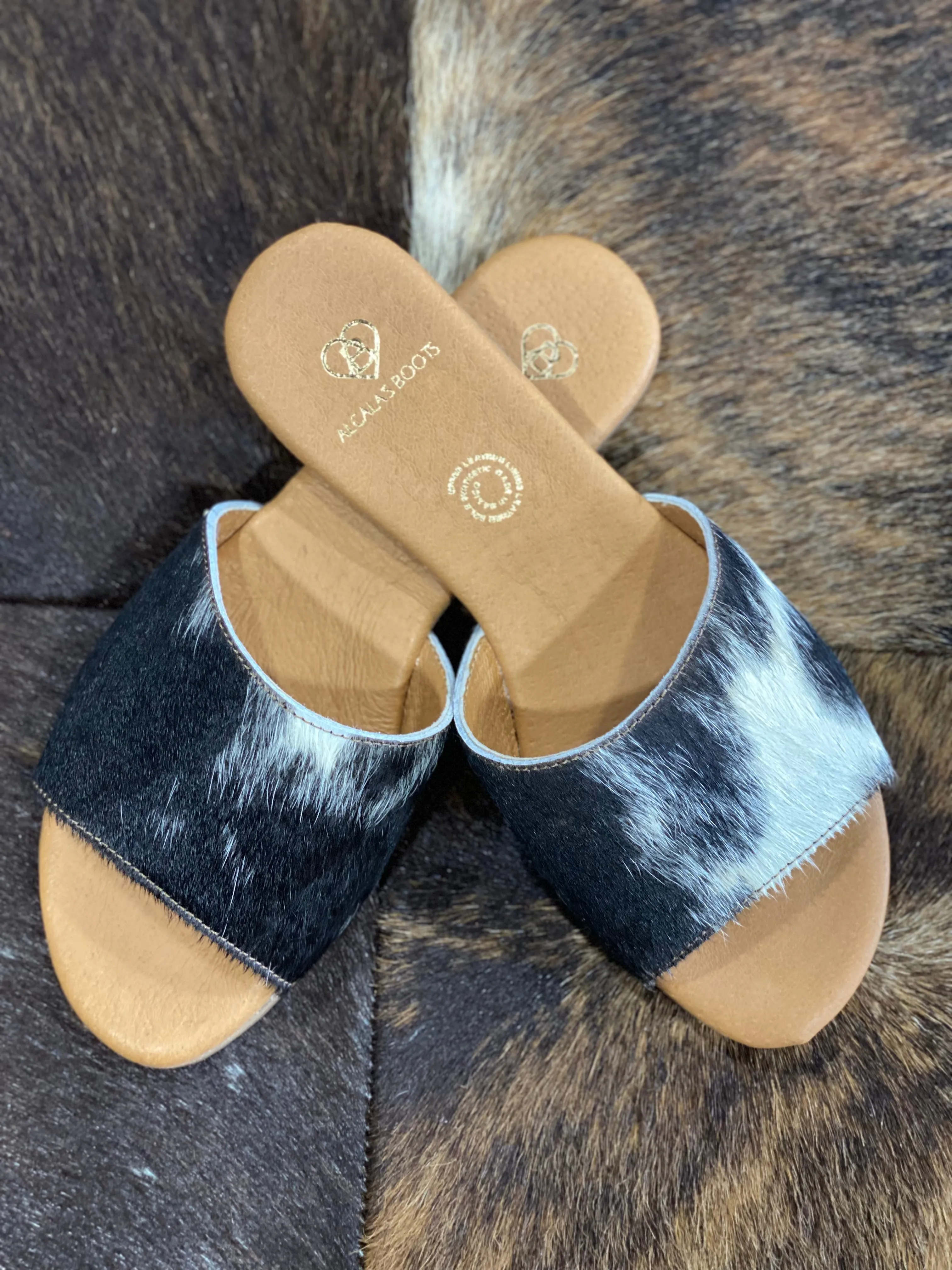 Derek Cow Hair Slide