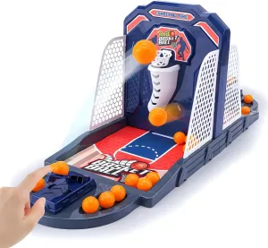 Desktop Basketball Shooting Game,Interactive Finger Shot Basketball Game with Auto Scoring,Ideal Sports Acade Toy for Kids and Adults