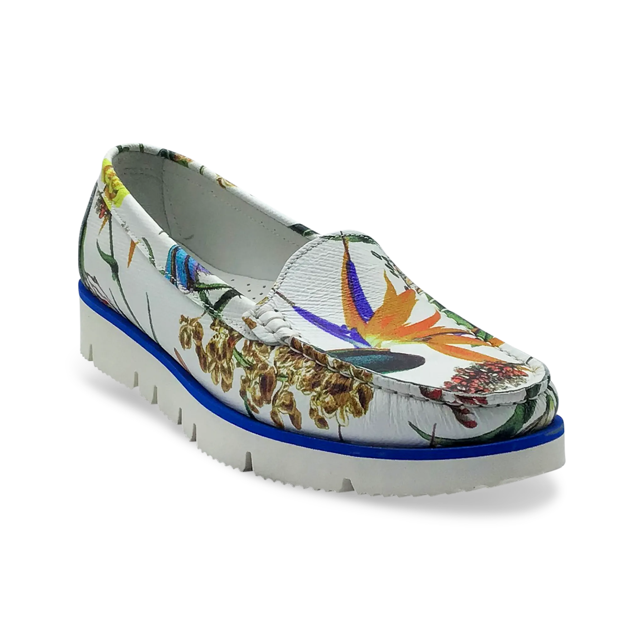 DI CHENZO Women's 1252 White Kyoto Leather Loafer
