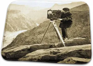 Dish Drying Mat - Vintage Photographer at the Grand Canyon 4 Magic Lantern Slide