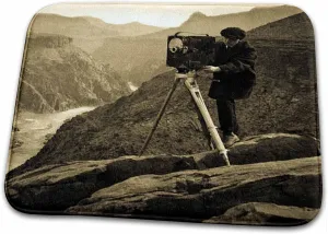 Dish Drying Mat - Vintage Photographer at the Grand Canyon 5 Magic Lantern Slide