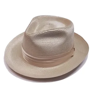 Dobbs Burnet in Beige Milan Straw Fedora