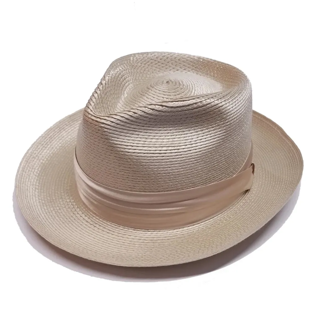 Dobbs Burnet in Beige Milan Straw Fedora
