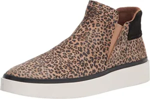 Dolce Vita Women's Vinni Sneaker, TAN/Black Dusted Leopard Suede, 7.5