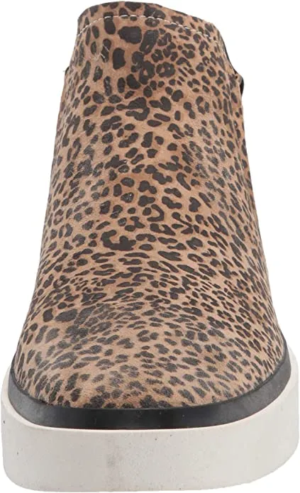Dolce Vita Women's Vinni Sneaker, TAN/Black Dusted Leopard Suede, 7.5