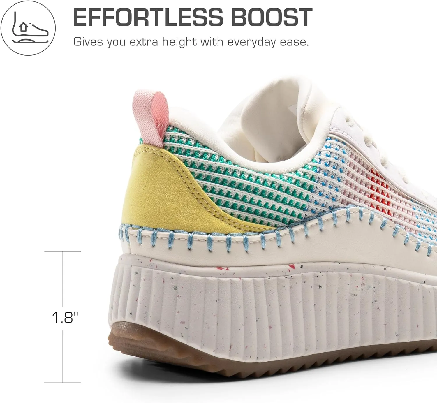 DREAM PAIRS Women Chunky City Tweed Comfortable Casual Platform Fashion Sneaker