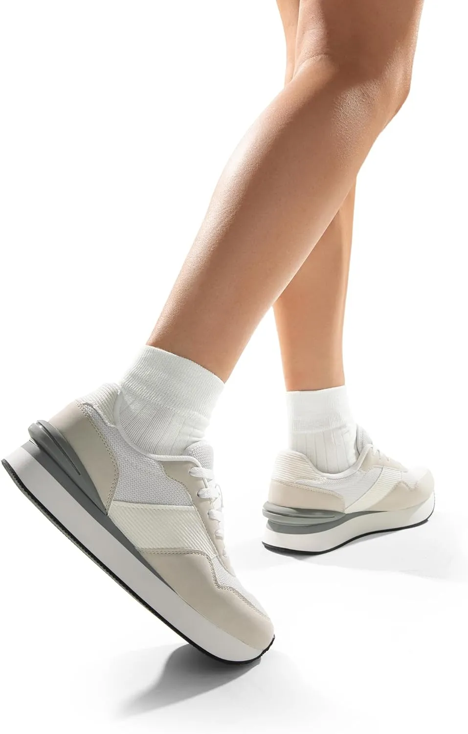 DREAM PAIRS Women Sneakers Tennis Ray Walking Platform Chunky Comfortable Lightweight Lace Up Casual Fashion Sneaker
